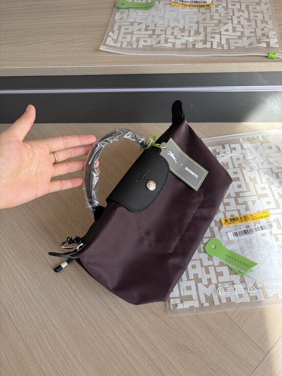 Longchamp Handbags - Longchamp Le Pliage Energy Brown Mini Cosmetic Bag Top Handle